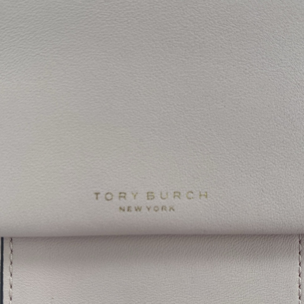Tory Burch Block T Travel Clutch Shell Pink Modern Minimalist spring tags - Picture 2 of 8